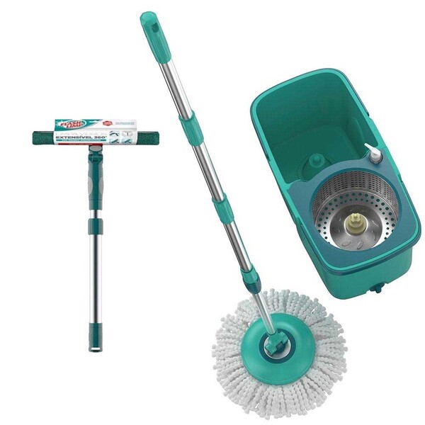 Balde Mop Giratório Pro Mop7824 E Extensível Limpa Vidros Mop