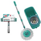 Balde Mop Giratório Pro Mop7824 E Limpa Vidros Spray Flp6384-