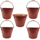 Balde Obra Limpeza Com Medidor 12 Litros Kit 5 Und Cimento Ma