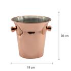 Balde P/gelo Fracalanza Em Aço Inox 3,7l D19xa20cm Cor Cobre