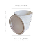 Balde Para Agua Com Tampa 5 Litros 3 Peças