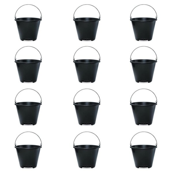 Balde Pedreiro Alça Ferro Pega Mão 12 Lts (12 Peças) - Brasip