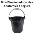 Balde Reforçado 8,5 Litros Com Alça Preto