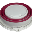 Balde Retratil 10l. Branco C/ Rosa - Nobre