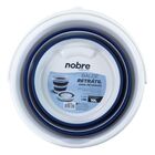 Balde Retratil 10l Branco C/ Azul Nobre