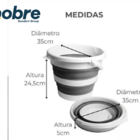 Balde Retratil 10l Branco C/ Cinza Nobre