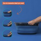 Balde Retrátil Com Alças Oikos Azul