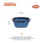 Balde Retrátil Com Alças Oikos Azul