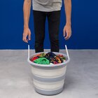 Balde Retrátil Para Lavanderia Oikos Cinza