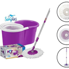 Balde Spin Mop 360 Giratório Limpeza Esfregão 12 L Roxo