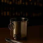 Balde Térmico Grande Para Gelo Com Pinça 2l Aço Inox Forma