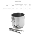 Balde Térmico Grande Para Gelo Com Pinça 2l Aço Inox Forma