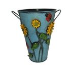 Balde Vaso Enfeite Ferro Alça Jardim Quintal Decoração Flor J