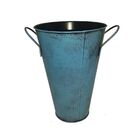 Balde Vaso Enfeite Ferro Alça Jardim Quintal Decoração Flor J