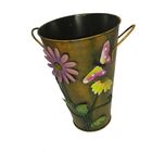 Balde Vaso Metal Enfeite Com Alça Jardim Quintal Varanda Flor
