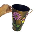 Balde Vaso Metal Enfeite Com Alça Jardim Quintal Varanda Flor
