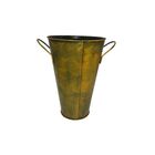 Balde Vaso Metal Enfeite Com Alça Jardim Quintal Varanda Flor