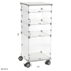 Baleiro Balcão De Vidro Modulado - 0,40 X 1,00 X 0,40