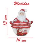 Baleiro Bomboniere Natal Papai Noel Cerâmica 13cm