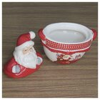 Baleiro Bomboniere Natal Papai Noel Cerâmica 13cm