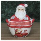 Baleiro Bomboniere Natal Papai Noel Cerâmica 13cm