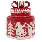 Baleiro Enfeite Natal Pote Natalino Papai Noel Cerâmica 14cm