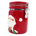 Baleiro Enfeite Natal Pote Natalino Papai Noel Cerâmica 15,5cm
