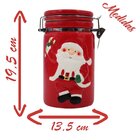 Baleiro Enfeite Natal Pote Natalino Papai Noel Cerâmica 19,5cm