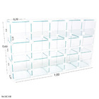 Baleiro Expositor Branco Modulado Em Vidro - 1,00 X 0,60 X 0,