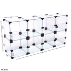 Baleiro Expositor Modulado Em Vidro - 0,80 X 0,40 X 0,20
