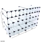 Baleiro Expositor Modulado Em Vidro - 0,80 X 0,50 X 0,30