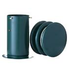 Balizador Alumínio Pintura Eletrostática Verde com Aleta Altura 30cm Largura 15cm Largura Total 16cm STB130 Com Cúpula Policarbonato Alloy Iluminação