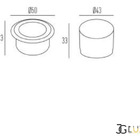 Balizador Coin Mini Preto 0,3w 2700k Quente Ip66 Interlight