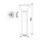 Balizador de Chão Sobrepor 1 Lâmpada Preto e Branco Alumínio IP44 Milda Inspire