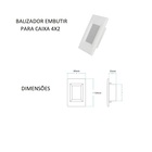 Balizador De Embutir Com Led 5w 6000k Escada Parede 4x2