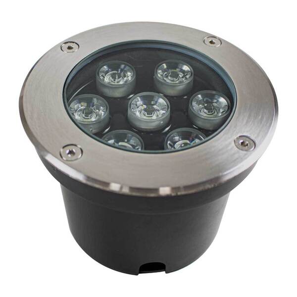 Balizador De Embutir Piso Solo Led Integrado Verde 7w St2096