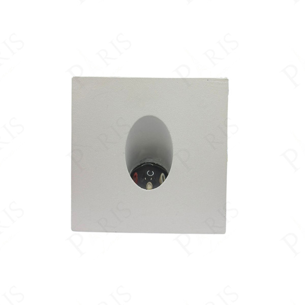 Balizador De Embutir Solo Piso Plus Quadrado Branco Led 3w 30