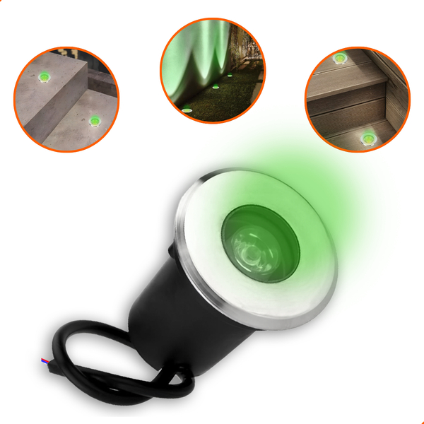 Balizador De Solo Led Chão Piso Jardim 1w Embutir Blindado Ve