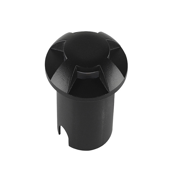 Balizador De Solo Led Dome 4 Fachos 1w Luz 3000k Preto