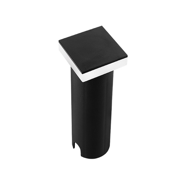 Balizador De Solo Led Edge 1w Luz 3000k Quadrado Preto