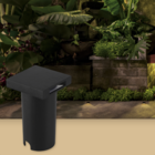 Balizador De Solo Led Flat 2 Fachos 1w Luz 3000k Preto