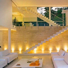 Balizador De Solo Way Up Spur Preto 1w Led Luz Quente Stella