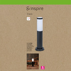 Balizador Cilíndrico de Sobrepor E27 Travis Inox Preto IP44 Inspire