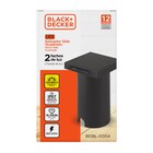 Balizador Quadrado de Embutir Com LED Side Preto Luz Amarela 1W IP67 Black+Decker