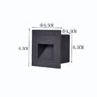 Balizador Embutir Linder Quadrado  3w 3000k 320lm Ip65 Preto-