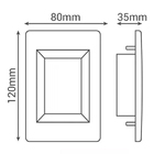 Balizador Embutir Luminária Led Branco 2w 3000k 4x2 Parede Es