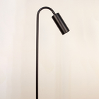 Balizador Espeto Luminária Chão Jardim Curvo Preto 80cm