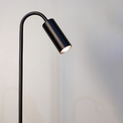 Balizador Espeto Luminária Chão Jardim Curvo Preto 80cm