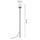 Balizador Espeto Luminária De Jardim Globo Vidro Preto 80cm