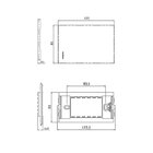 Balizador Horizontal Margirius Sleek Com Placa 4x2 Preto Ebon